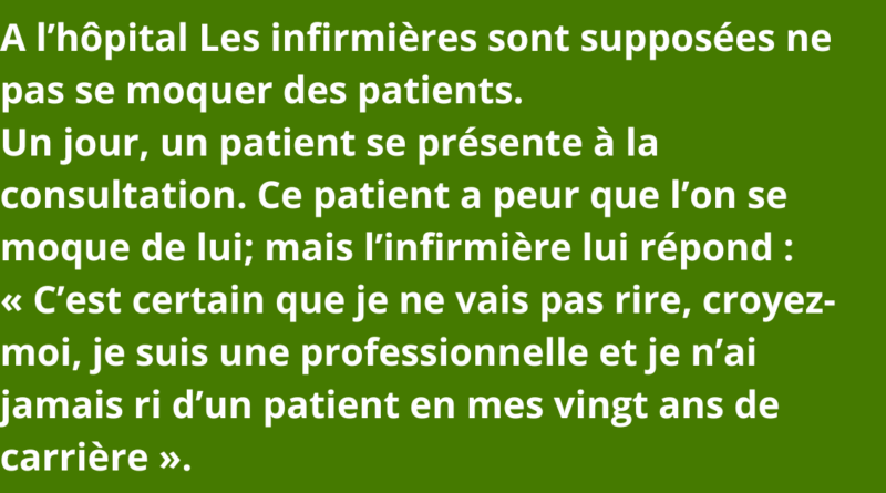blague infirmiere