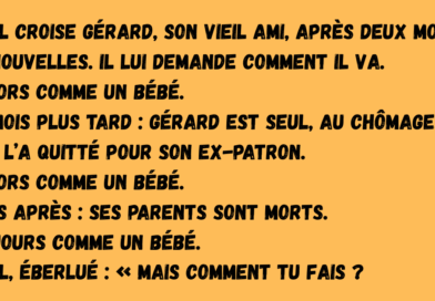 blague je dors comme un bébé