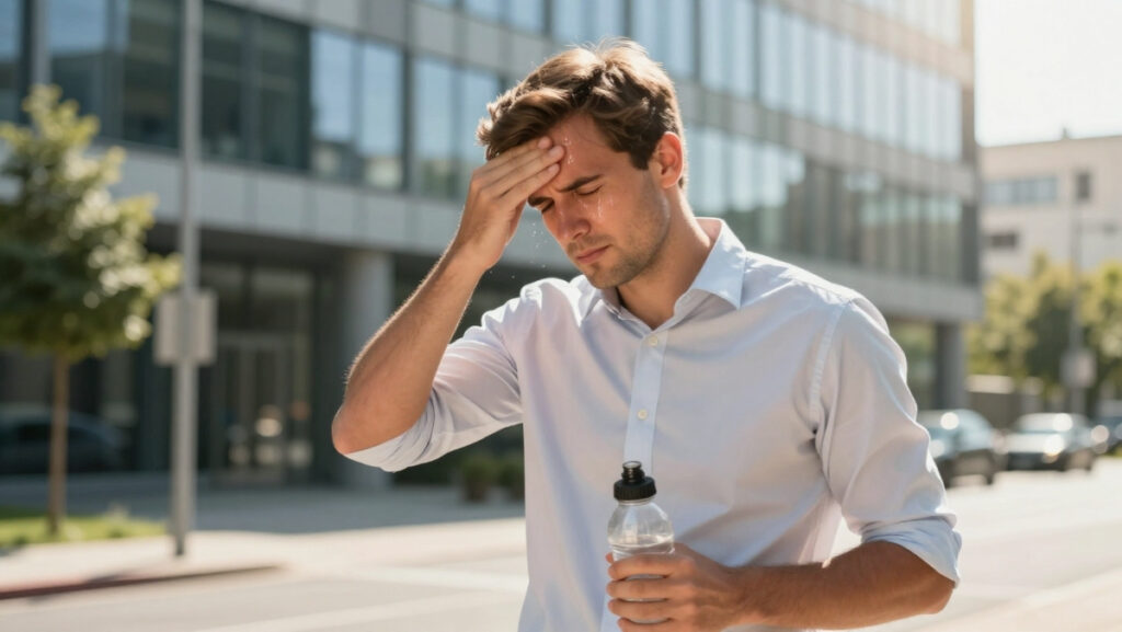 Salarié en situation de canicule au travail lors d'une alerte en 2026