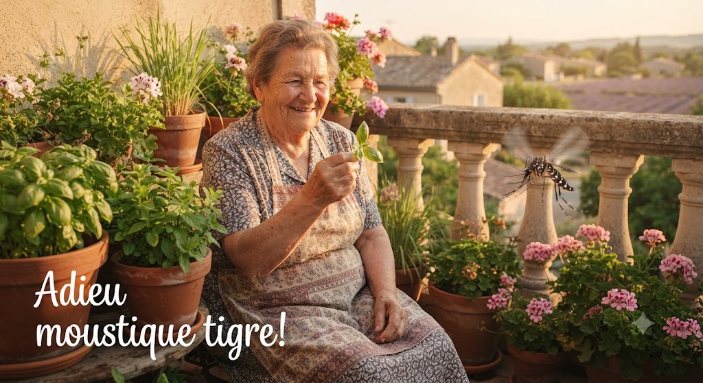 Repousser le moustique tigre avec des plantes naturelles : basilic, menthe, citronnelle et géranium odorant - astuces de grand-mère