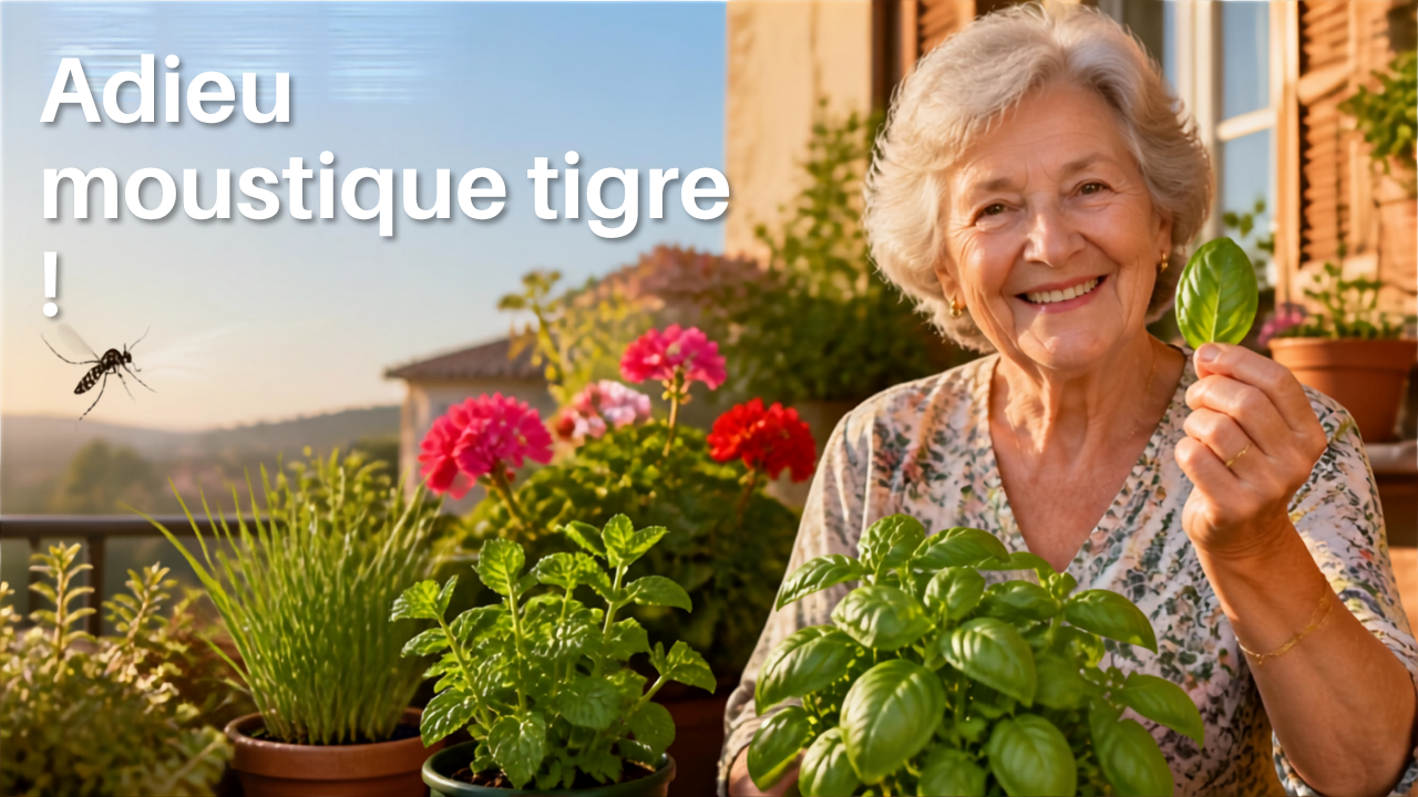 Repousser le moustique tigre avec des plantes naturelles : basilic, menthe, citronnelle et géranium odorant - astuces de grand-mère